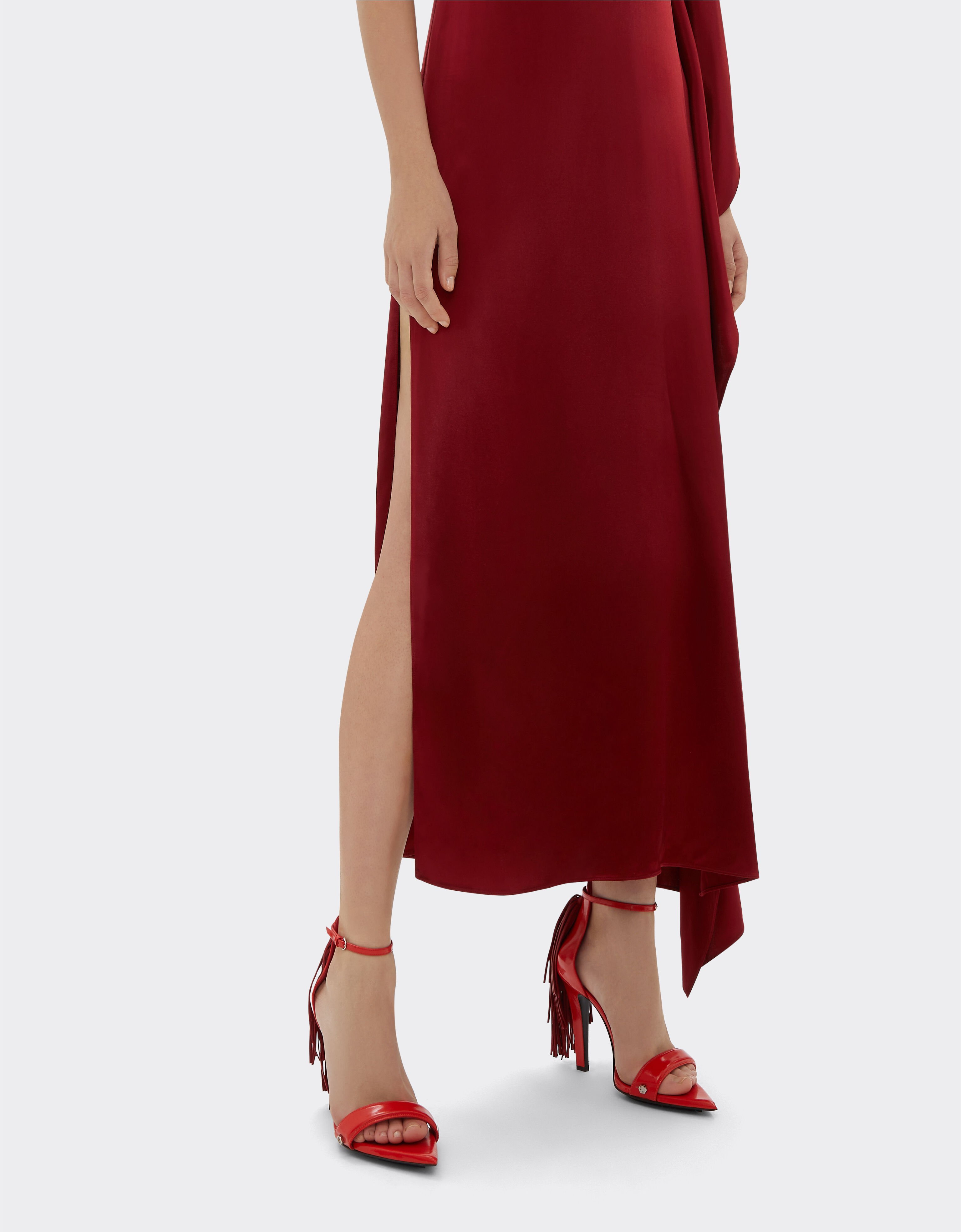 Ferrari Long dress in shiny satin Maison Red 22092f