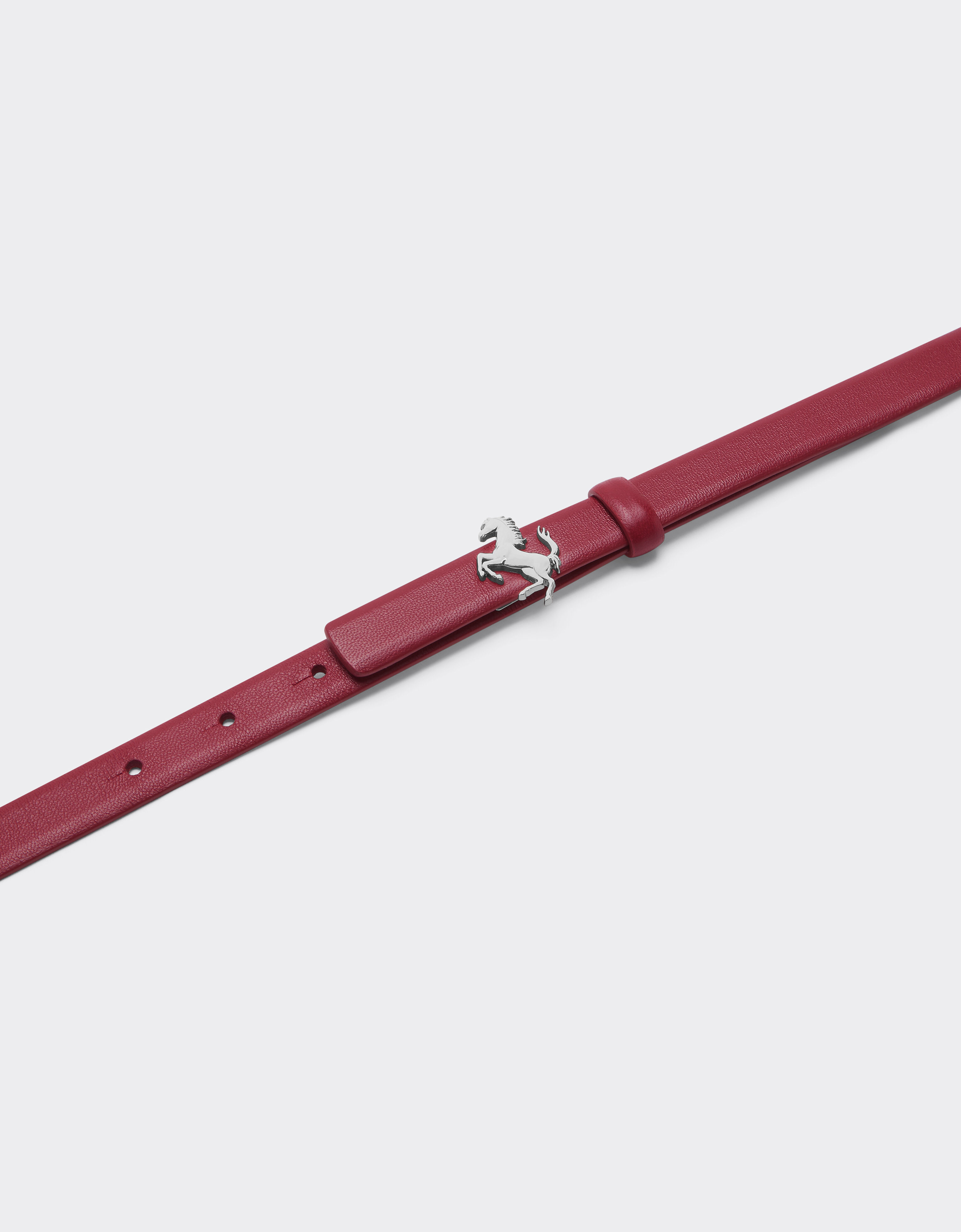 Ferrari Thin nappa leather belt Maison Red 50410f
