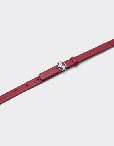 Ferrari Cinturón fino de napa Rojo Maison 50410f