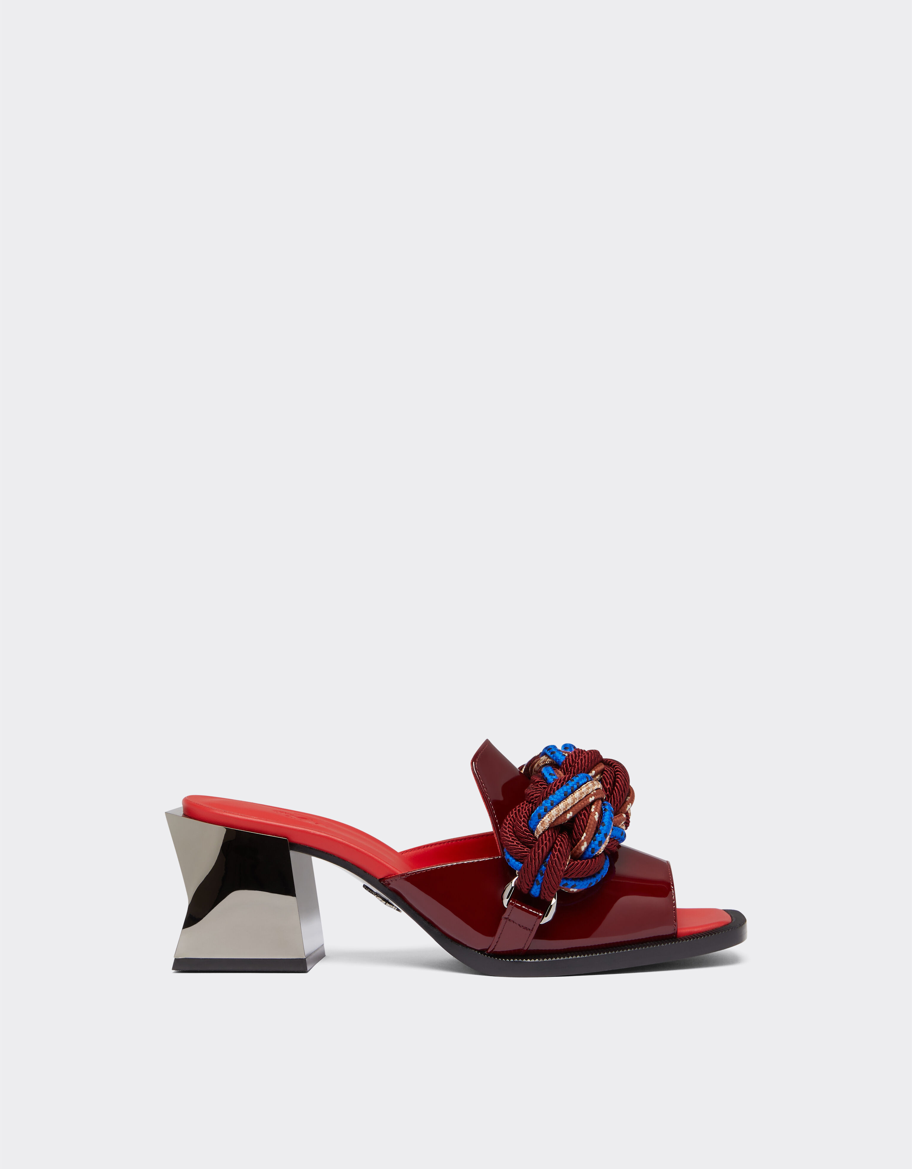 Ferrari Open-toe mules in patent leather with scoubidou detail Ingrid 20684f