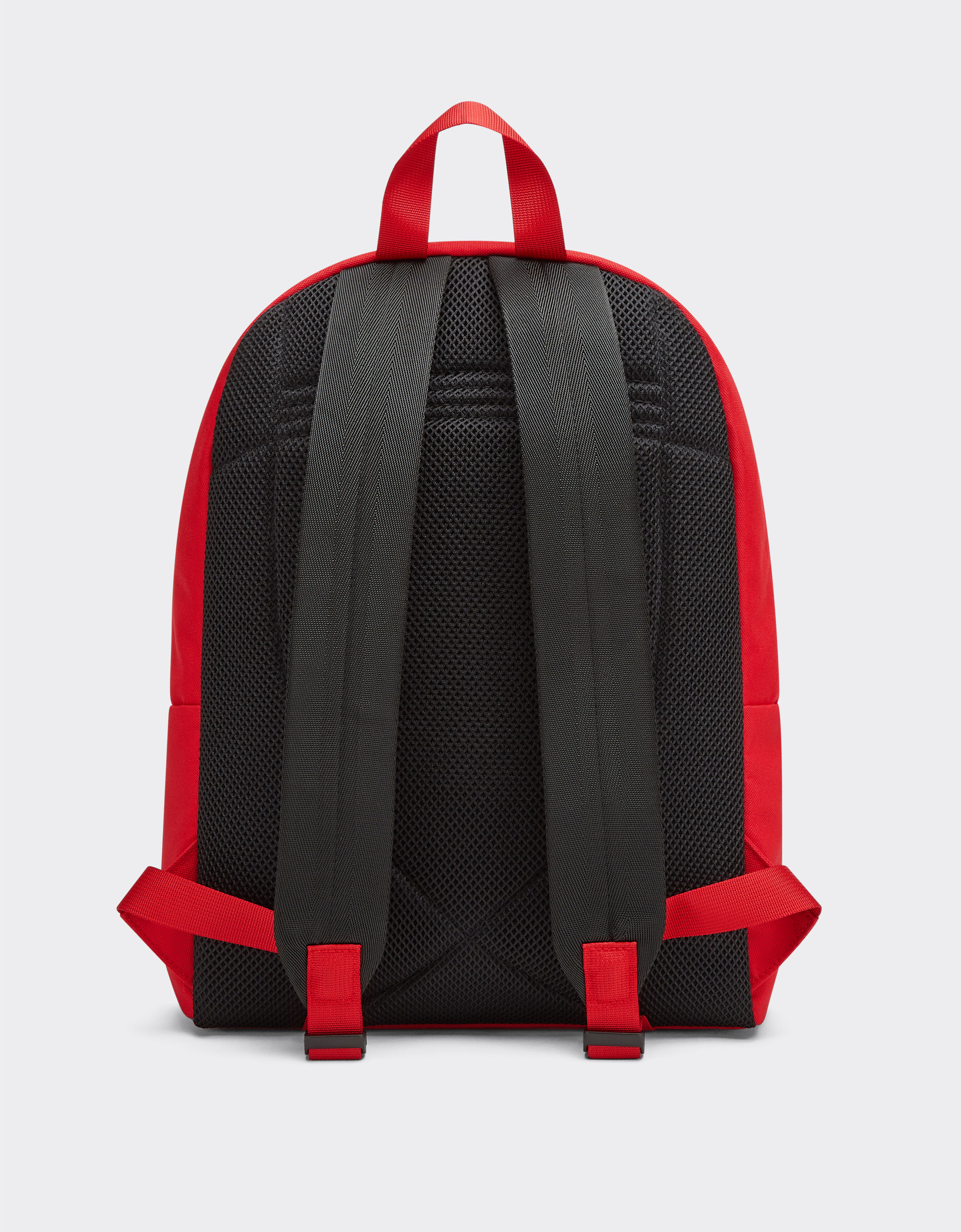 Rosso Technical fabric backpack with Ferrari Scudetto | Ferrari®