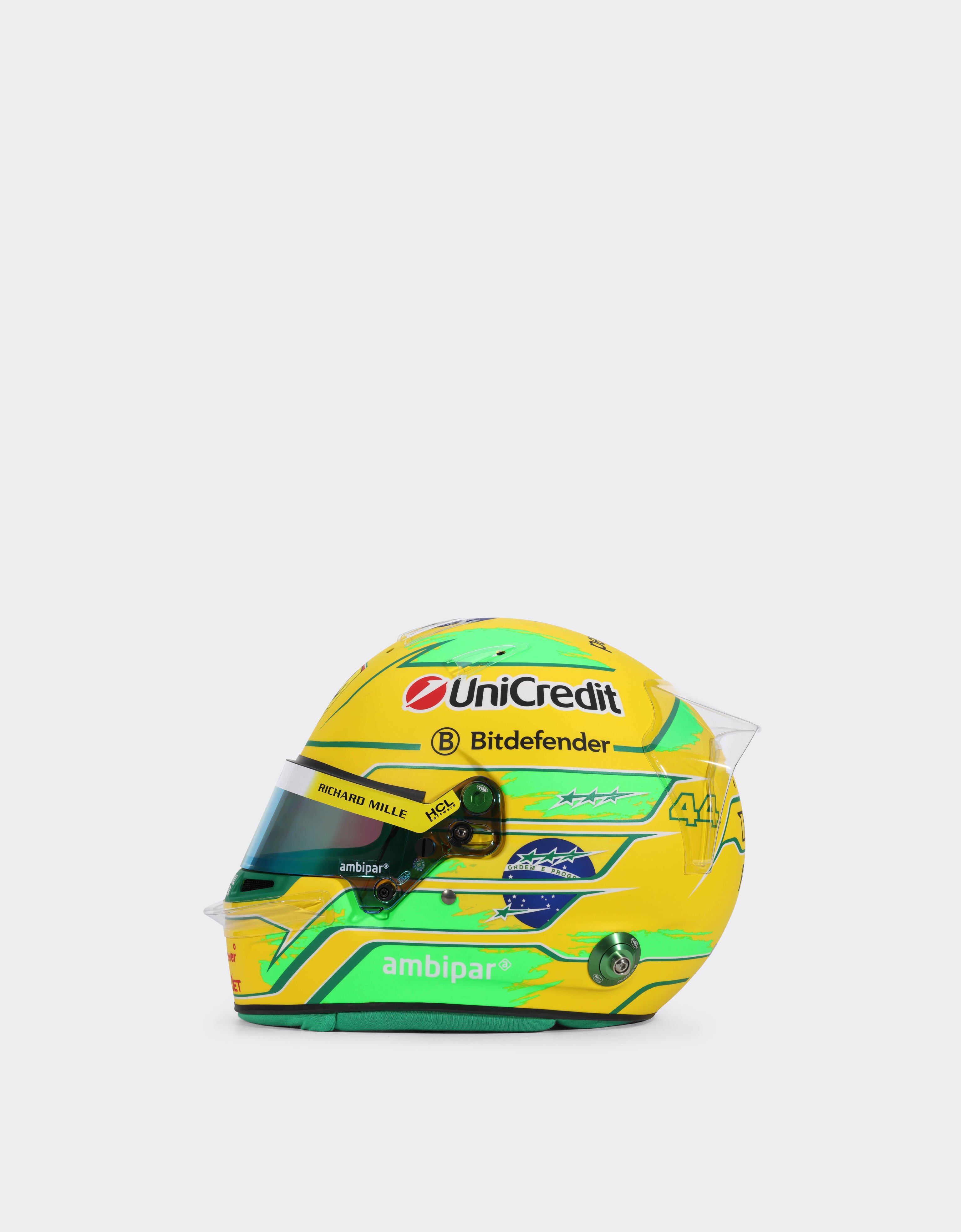 Ferrari Mini Helmet Hamilton Brazil Special Edition 2025 1:2 Scale Multicolore LA0DEf