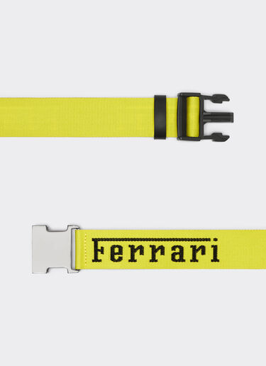 Ferrari ジャカード ベルト Ferrariロゴ入り 黄色 20295f