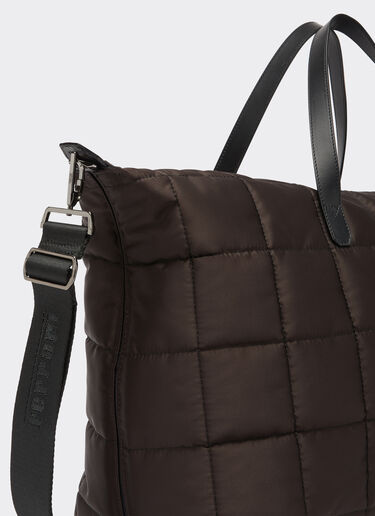 Ferrari Borsa duffle in eco-nylon Dark brown 21405f