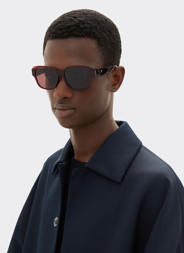 Ferrari Ferrari sunglasses in transparent burgundy acetate with polarised purple lenses Burgundy LA02Nf