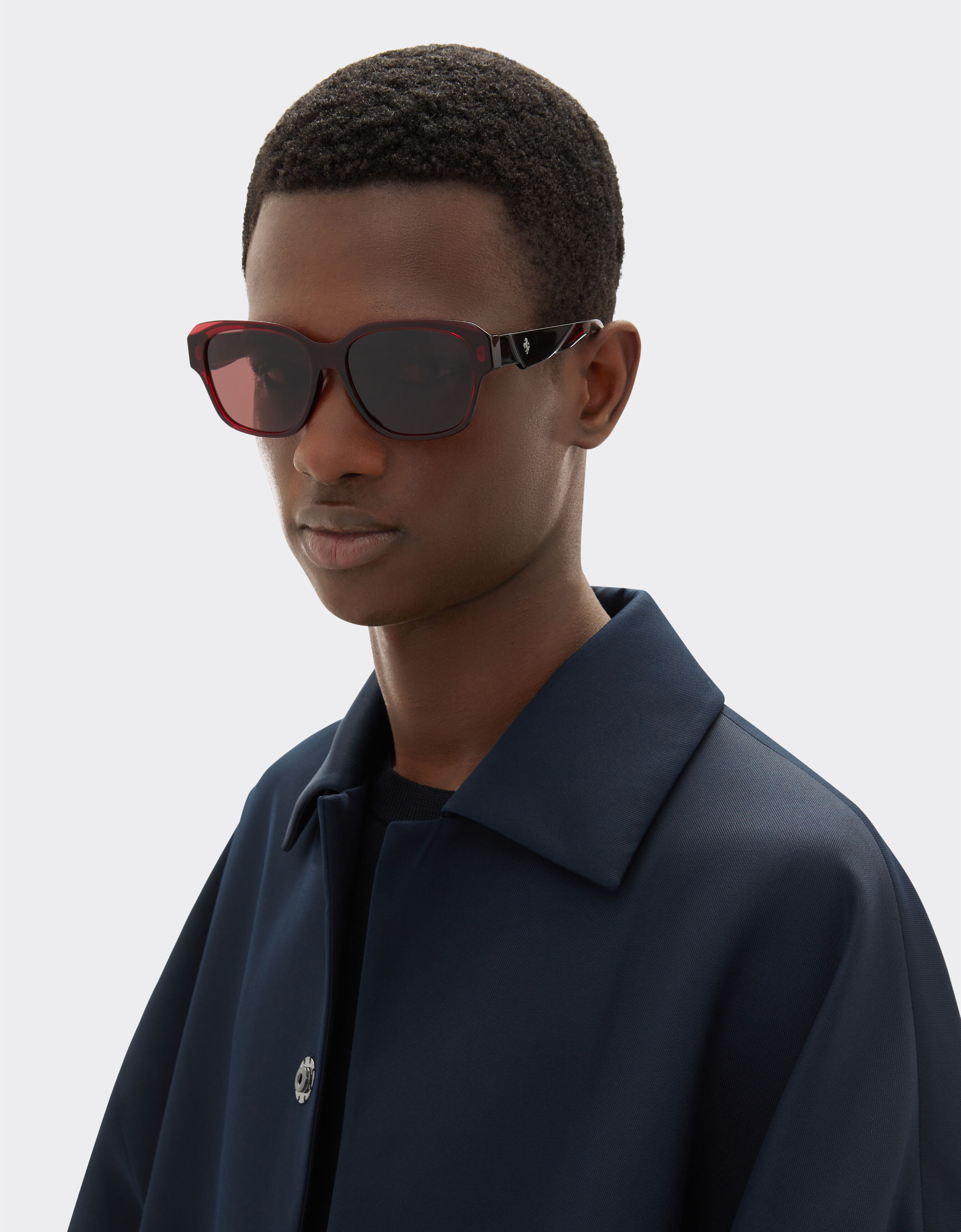 Ferrari Ferrari sunglasses in transparent burgundy acetate with polarised purple lenses Burgundy LA02Nf