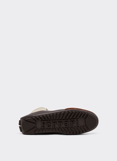 Nappa leather, suede and stretch fabric high-top driver sneaker Ferrari Nappa leather, suede and stretch fabric high-top driver sneaker Beige 22735f