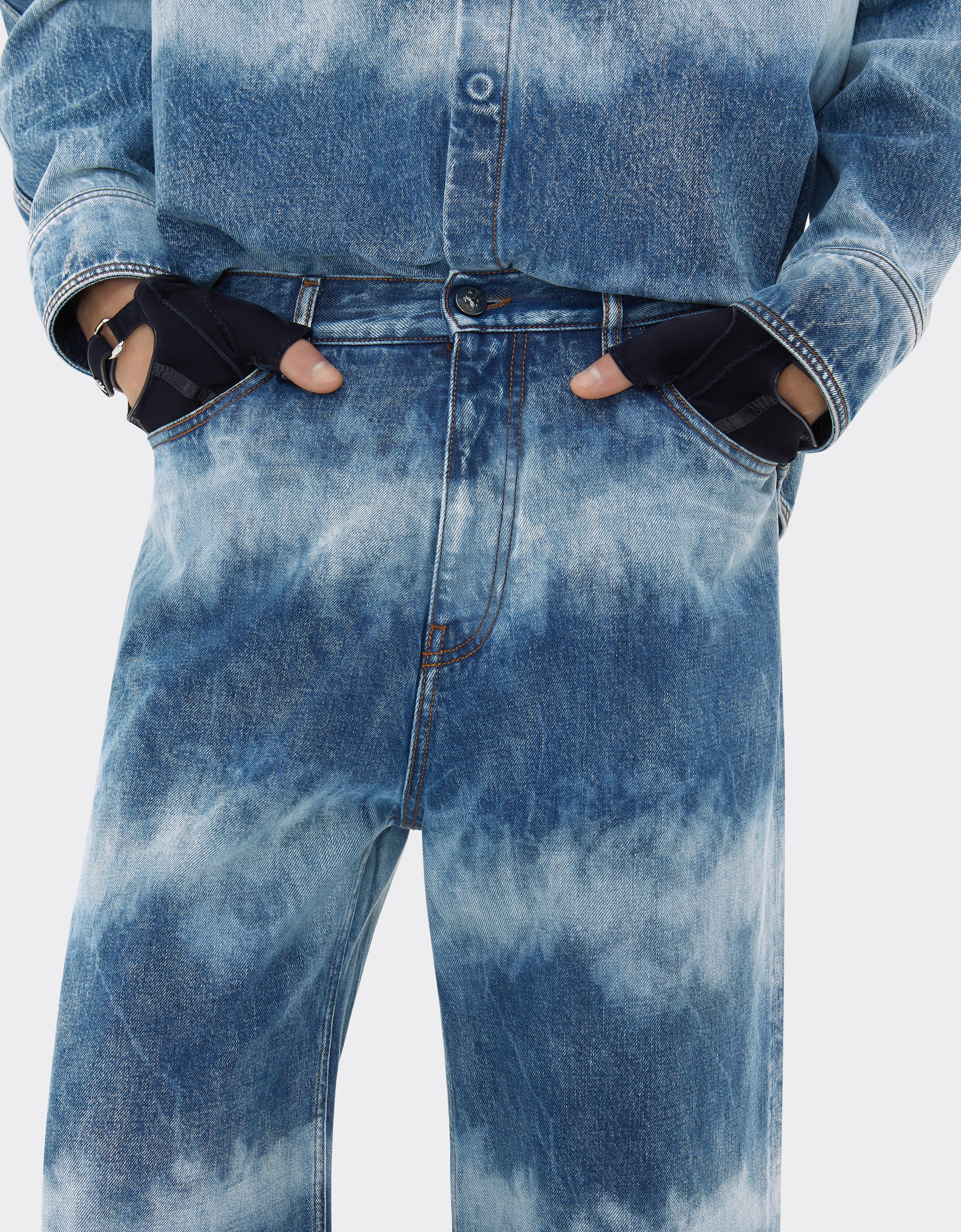Ferrari Ferrari x Charles Leclerc tie-dye denim trousers Dark Denim 22262f