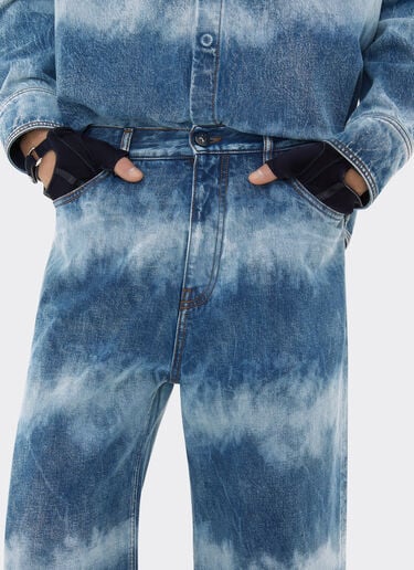Ferrari x Charles Leclerc tie-dye denim trousers Ferrari Ferrari x Charles Leclerc tie-dye denim trousers Dark Denim 22262f