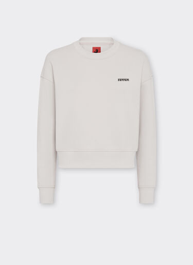 Ferrari Sudadera de tejido técnico con logotipo Ferrari Ecru 21193f