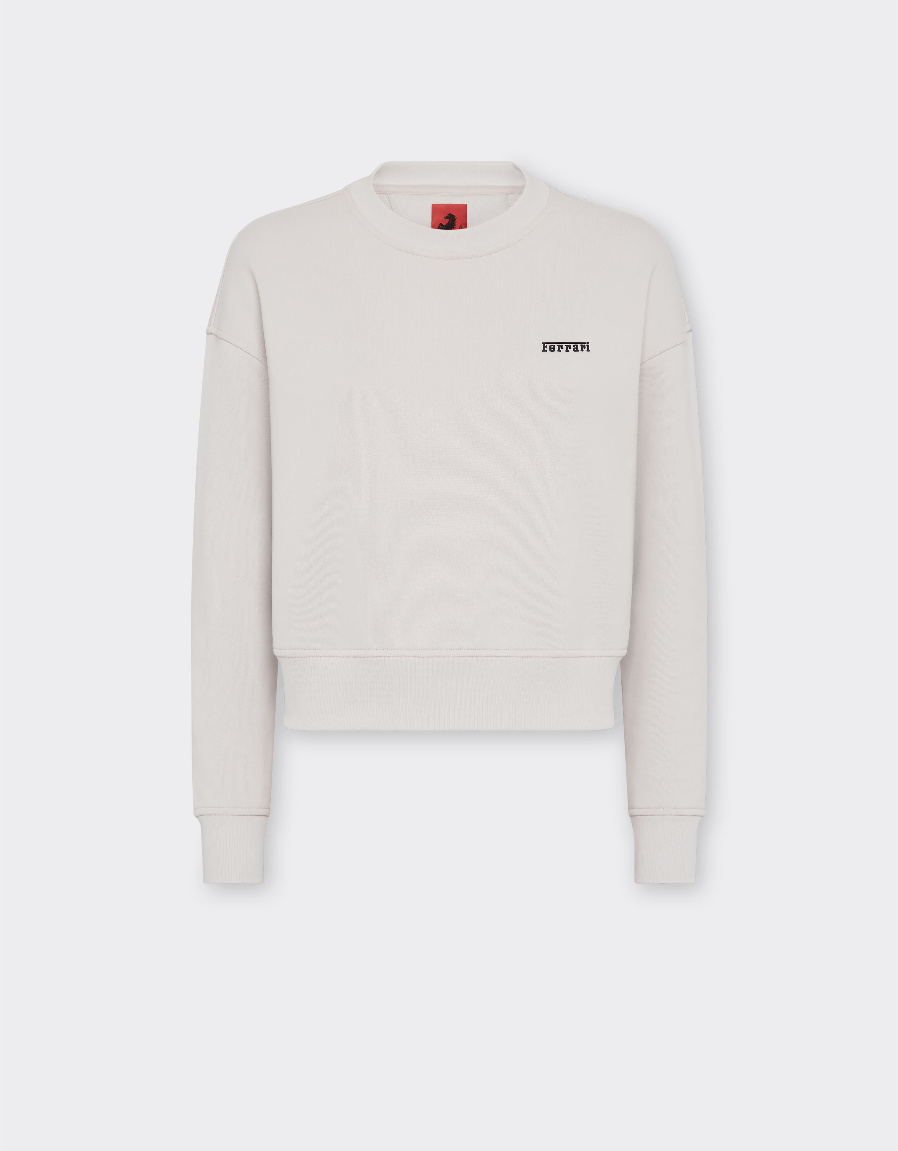 Ferrari Sudadera de tejido técnico con logotipo Ferrari Ecru 21193f