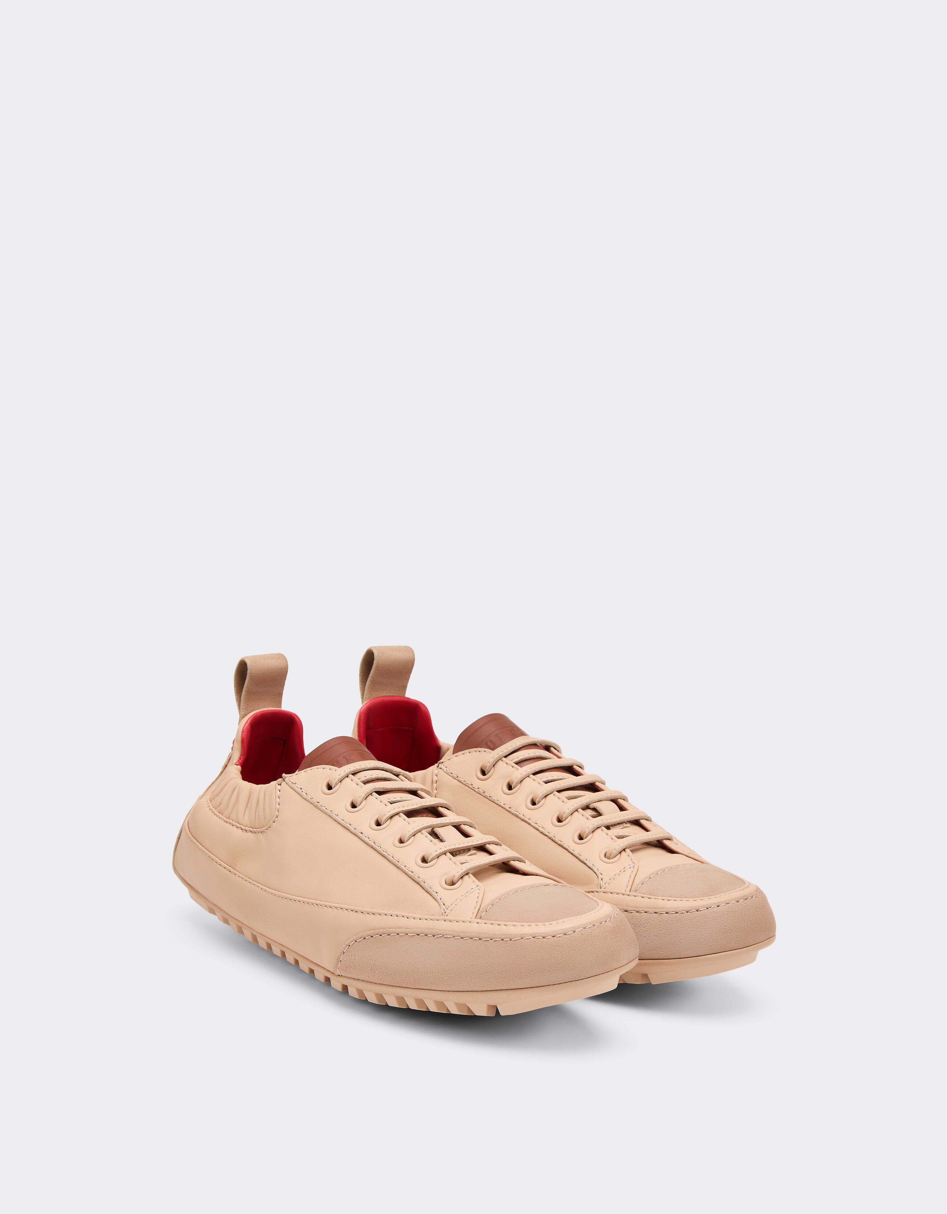 Ferrari Pilote en cuir nappa et daim Nude 22736f