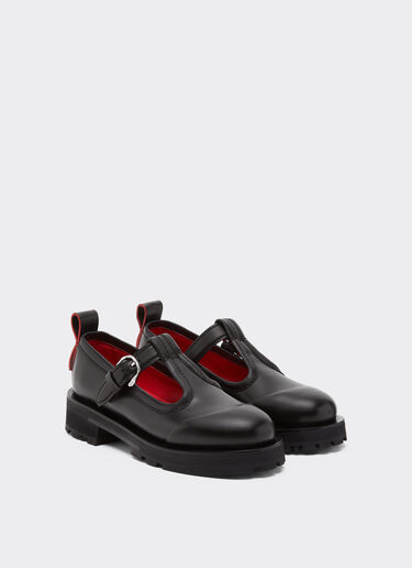 Ferrari Mary Jane en cuir Noir 22742f