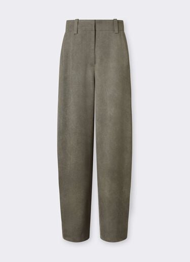 Pantalón de viscosa con efecto vintage Ferrari Pantalón de viscosa con efecto vintage Olive green CWWTR0017WVI0005f
