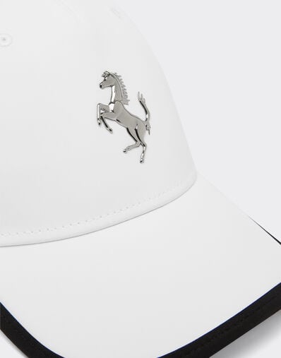 Ferrari Gorra de béisbol con Cavallino Rampante en metal Optical White 20815f