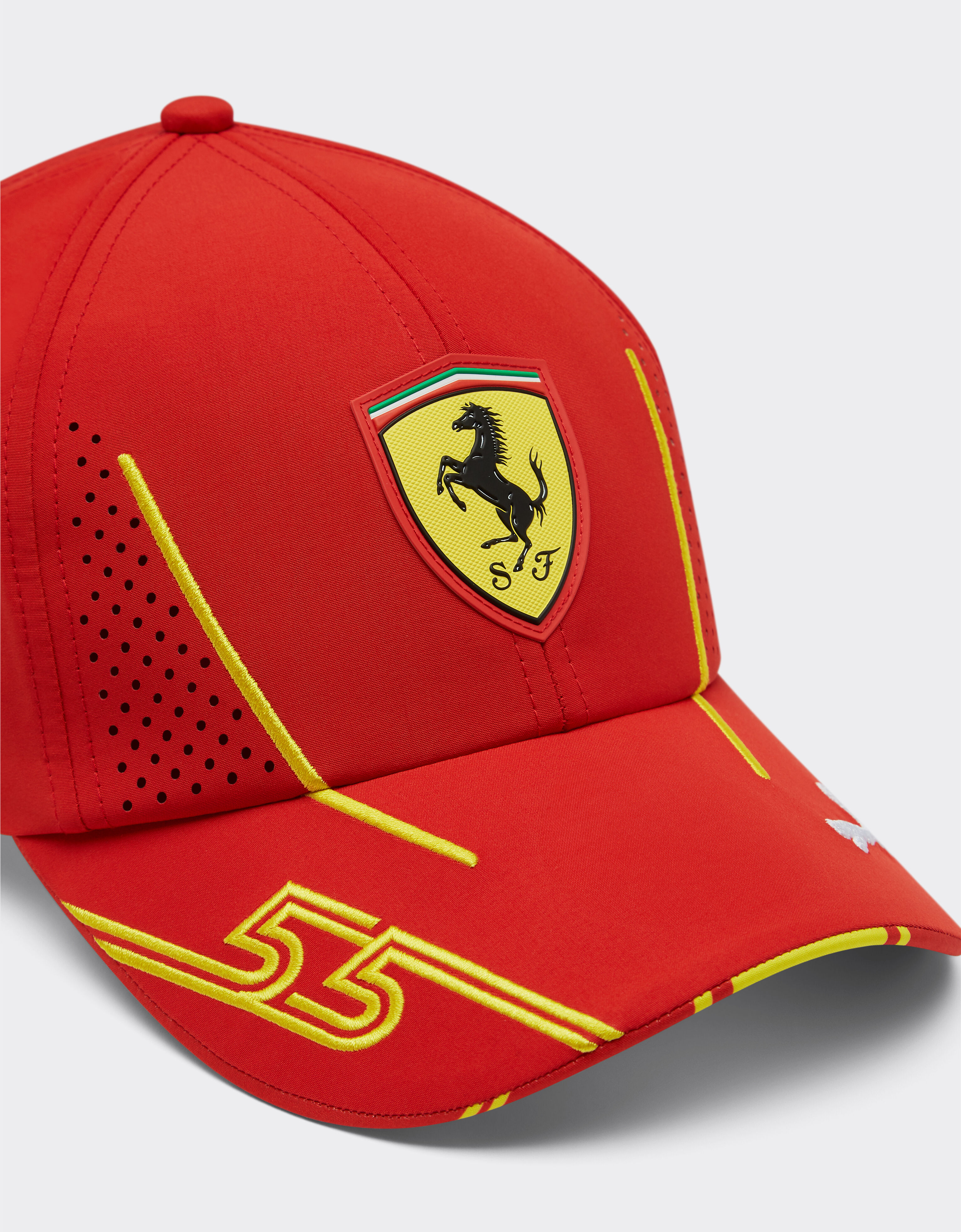 Ferrari ジュニア 2024 Scuderia Ferrari チーム レプリカ ベースボールキャップ サインツ Rosso Corsa F1138fK