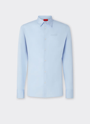 Ferrari Camisa de popelina con logo Ferrari bordado Azul Acero 22696f