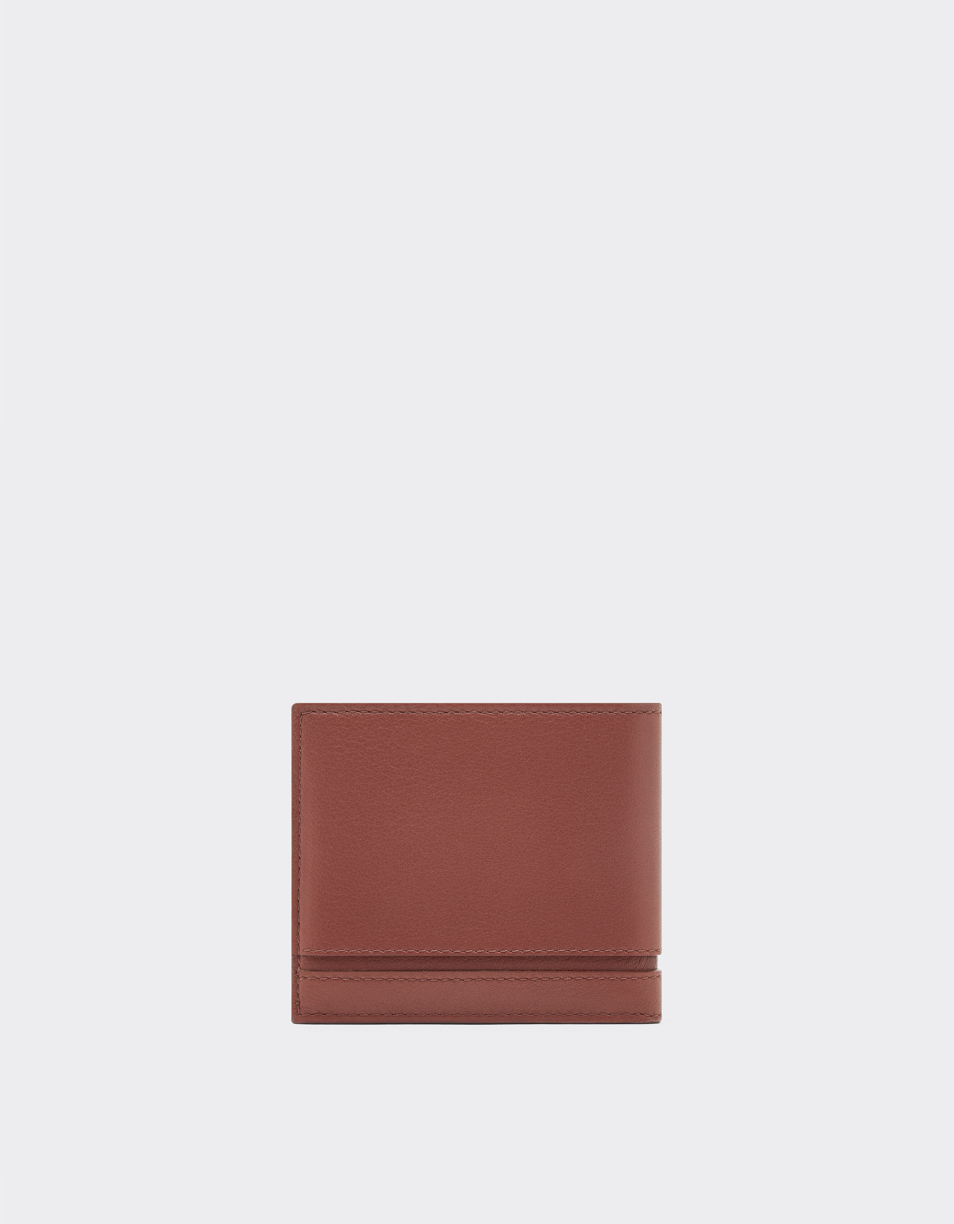 Ferrari Leather folding wallet with livery pattern Espresso 49225f