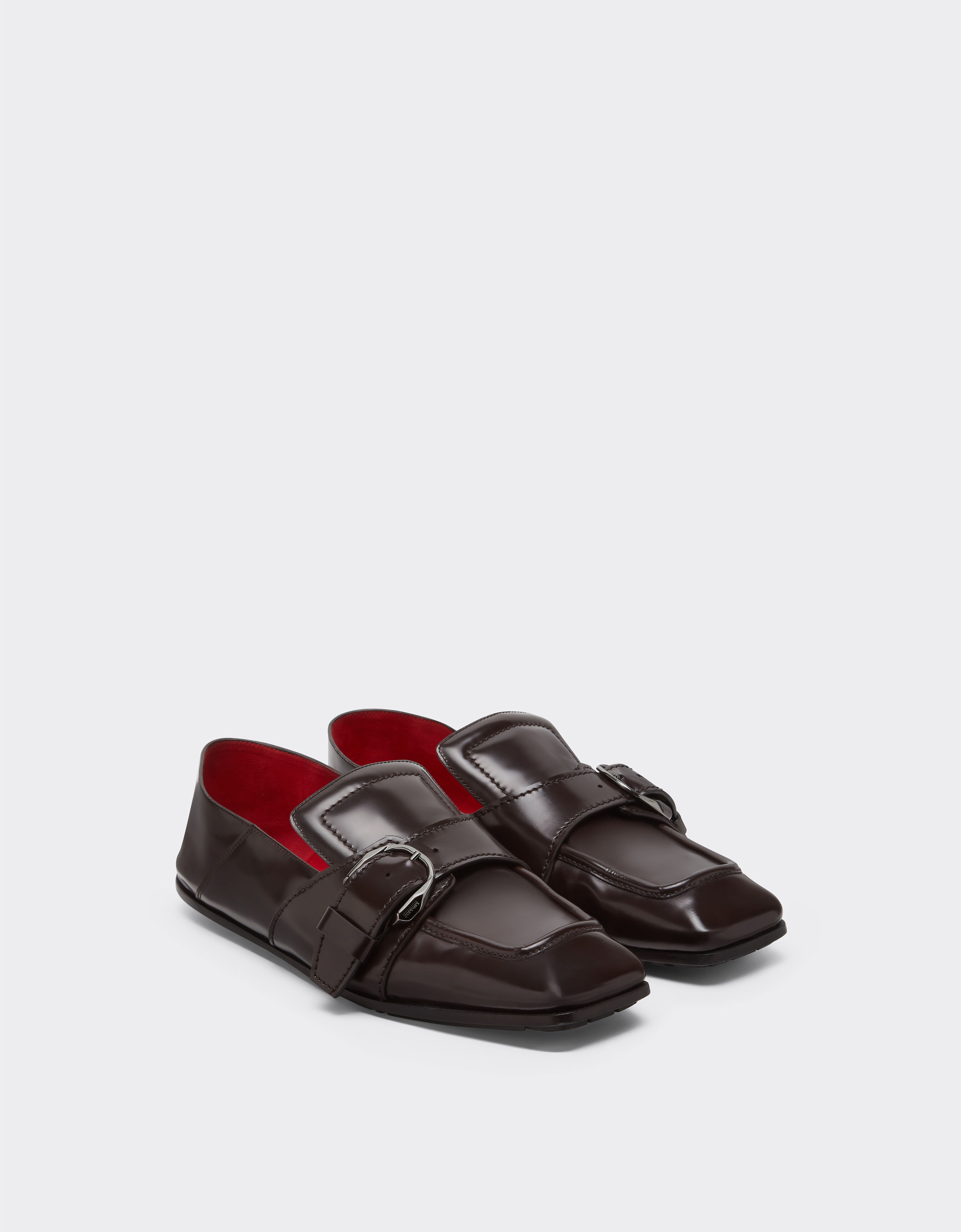 Ferrari Mocasín de piel cepillada Espresso 22743f