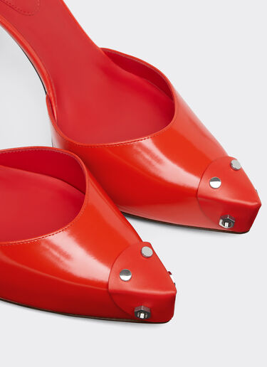 Ferrari Zapato de salón de piel cepillada Rosso Dino 22127f