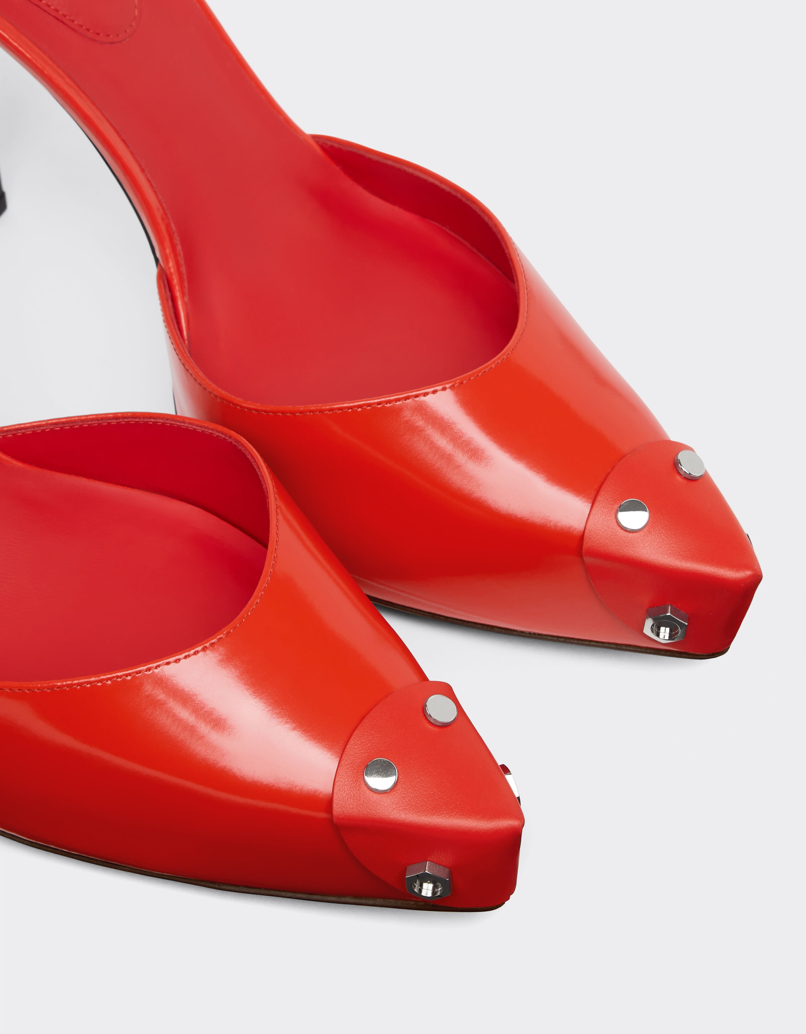 Ferrari Zapato de salón de piel cepillada Rosso Dino 22127f