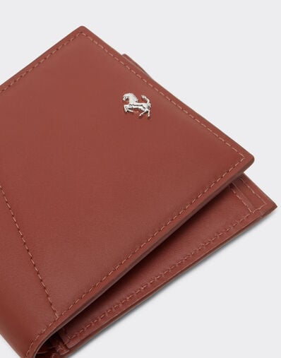 Ferrari Cartera bifold de piel lisa Hide 50412f
