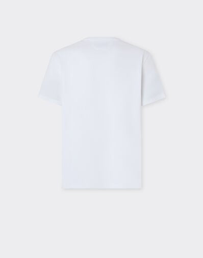 Ferrari T-shirt en coton avec patch Ferrari Optical White 50825f