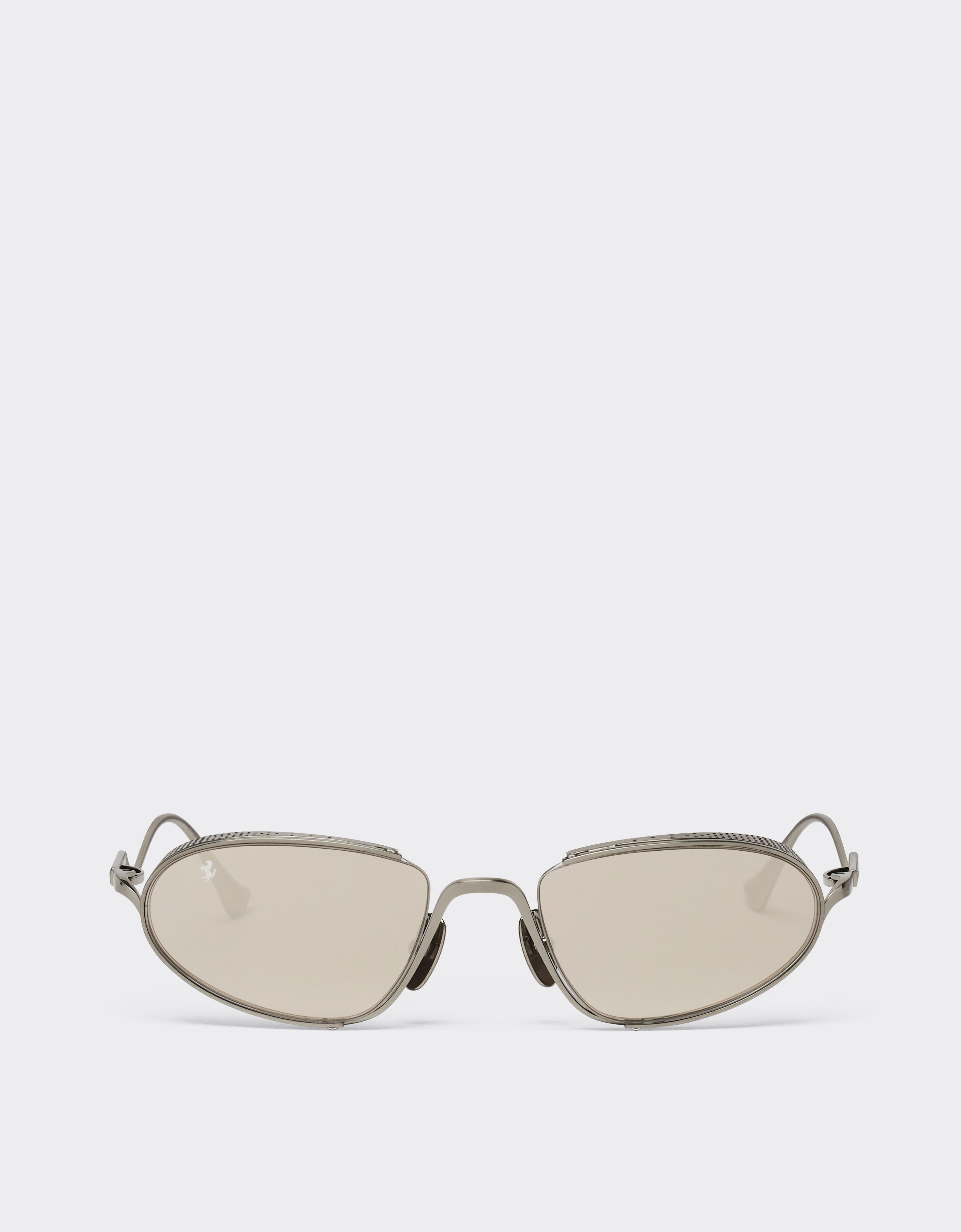 Ferrari Ferrari sunglasses in silver-tone titanium with grey lenses Ingrid LA02Sf