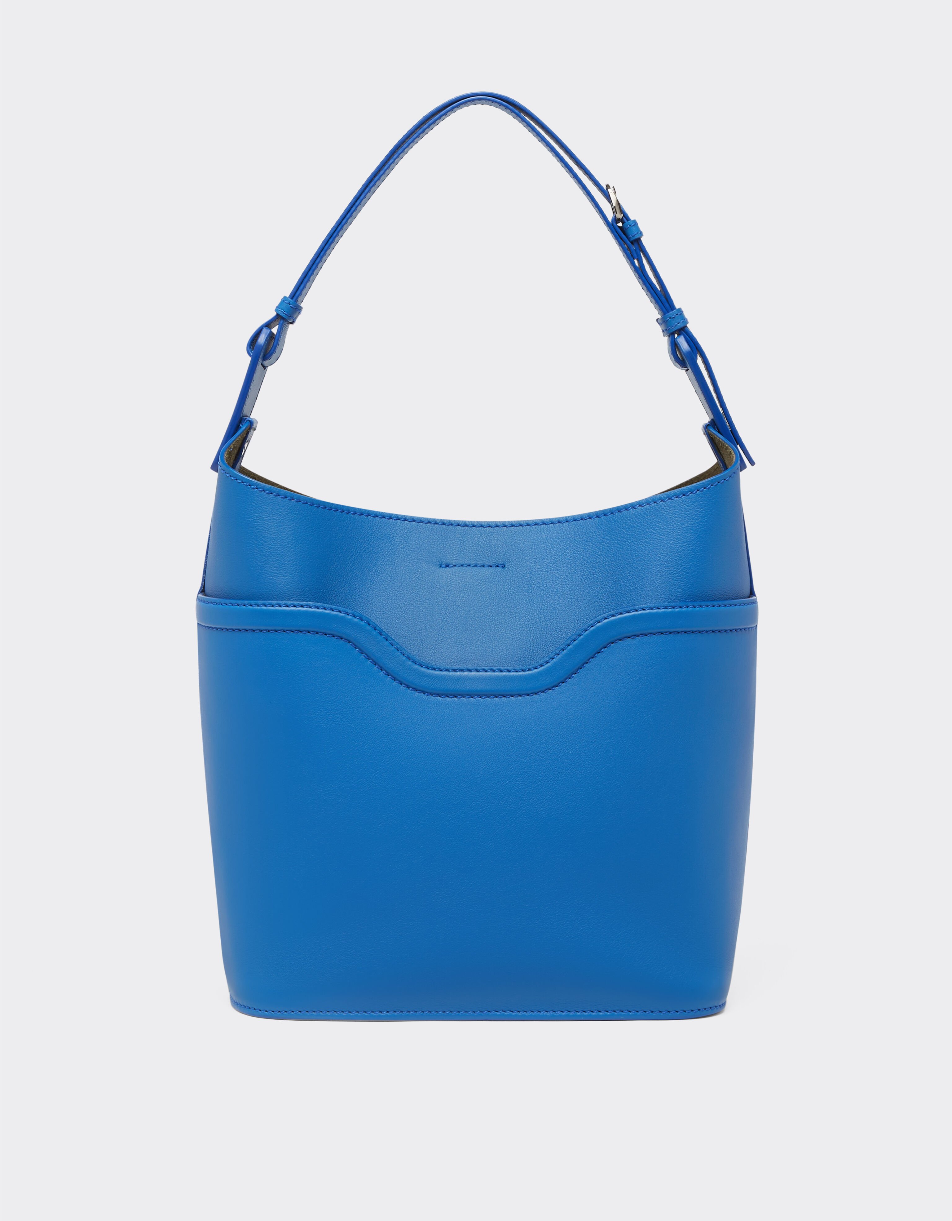 Ferrari Bucket bag in tumbled leather Klein Blue 21986f