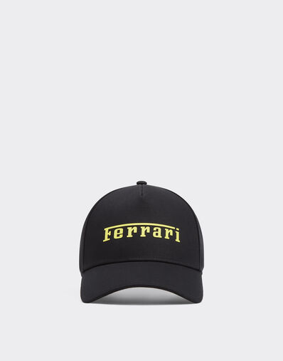 Ferrari Cappellino in cotone con logo Ferrari Nero 20403f