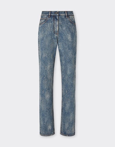 Ferrari Trousers in needled and washed denim Denim 22507f
