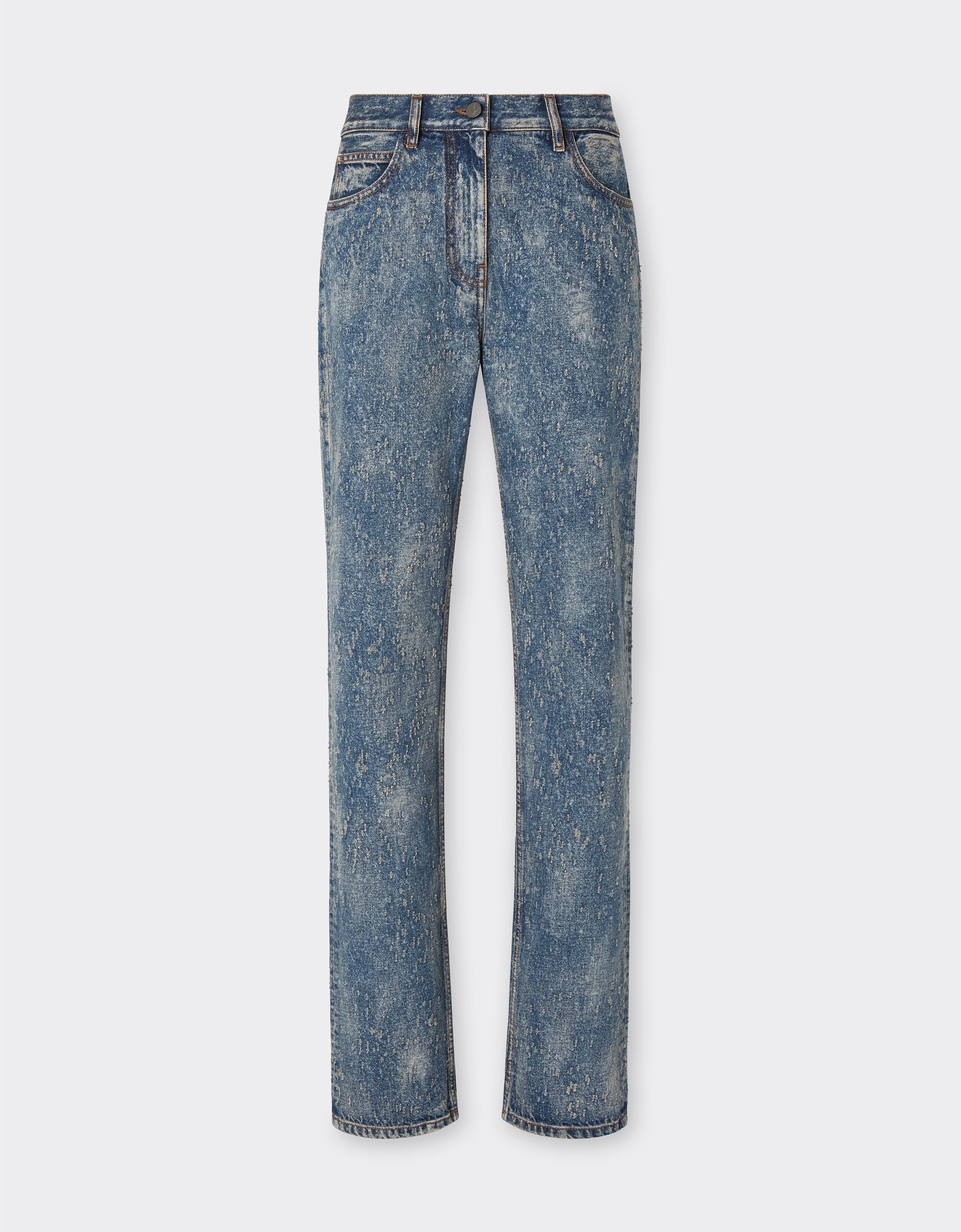 Ferrari Trousers in needled and washed denim Denim 22507f