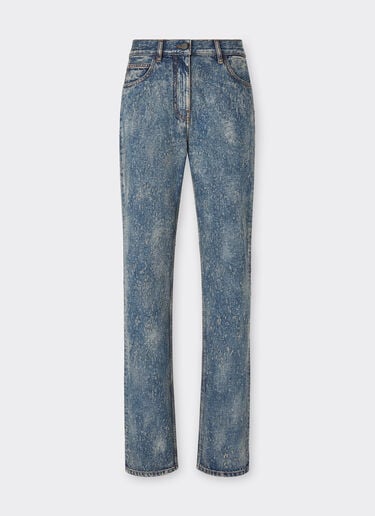 Trousers in needled and washed denim Ferrari Trousers in needled and washed denim Denim 22507f