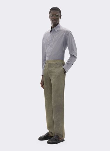 Pantaloni in Cady di Viscosa con Effetto Lavato Ferrari Pantaloni in Cady di Viscosa con Effetto Lavato Olive green CWMTR0016WVI0005f