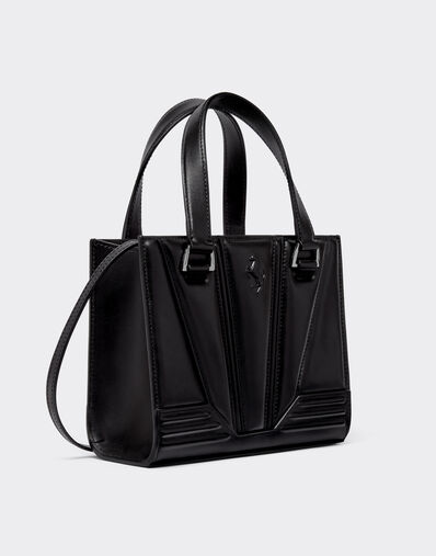 Ferrari Sac tote Ferrari GT mini en cuir avec Cheval cabré Noir 20201f