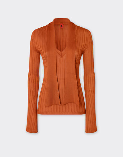 Ferrari Silk jumper with bow at the neck Hide 22165f