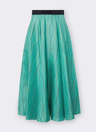 Ferrari Miami Collection long skirt in silk Aquamarine 21257f