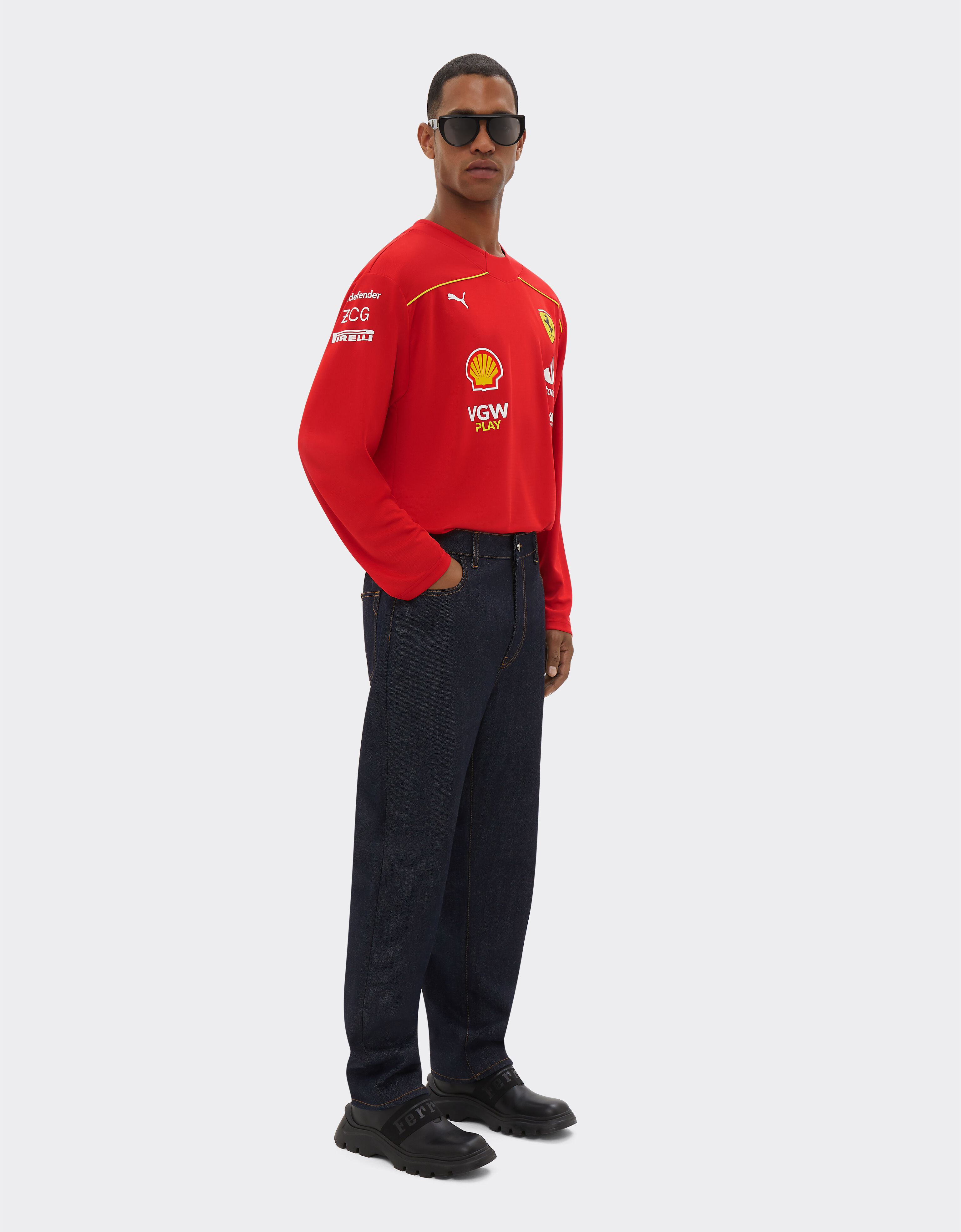 Ferrari スクーデリア・フェラーリのサインツ・ホッケー・ジャージー - カナダ・スペシャル・エディション Rosso Corsa F1337f