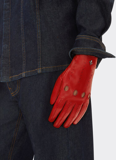 Ferrari Nappa leather driving gloves Rosso Corsa 20637f