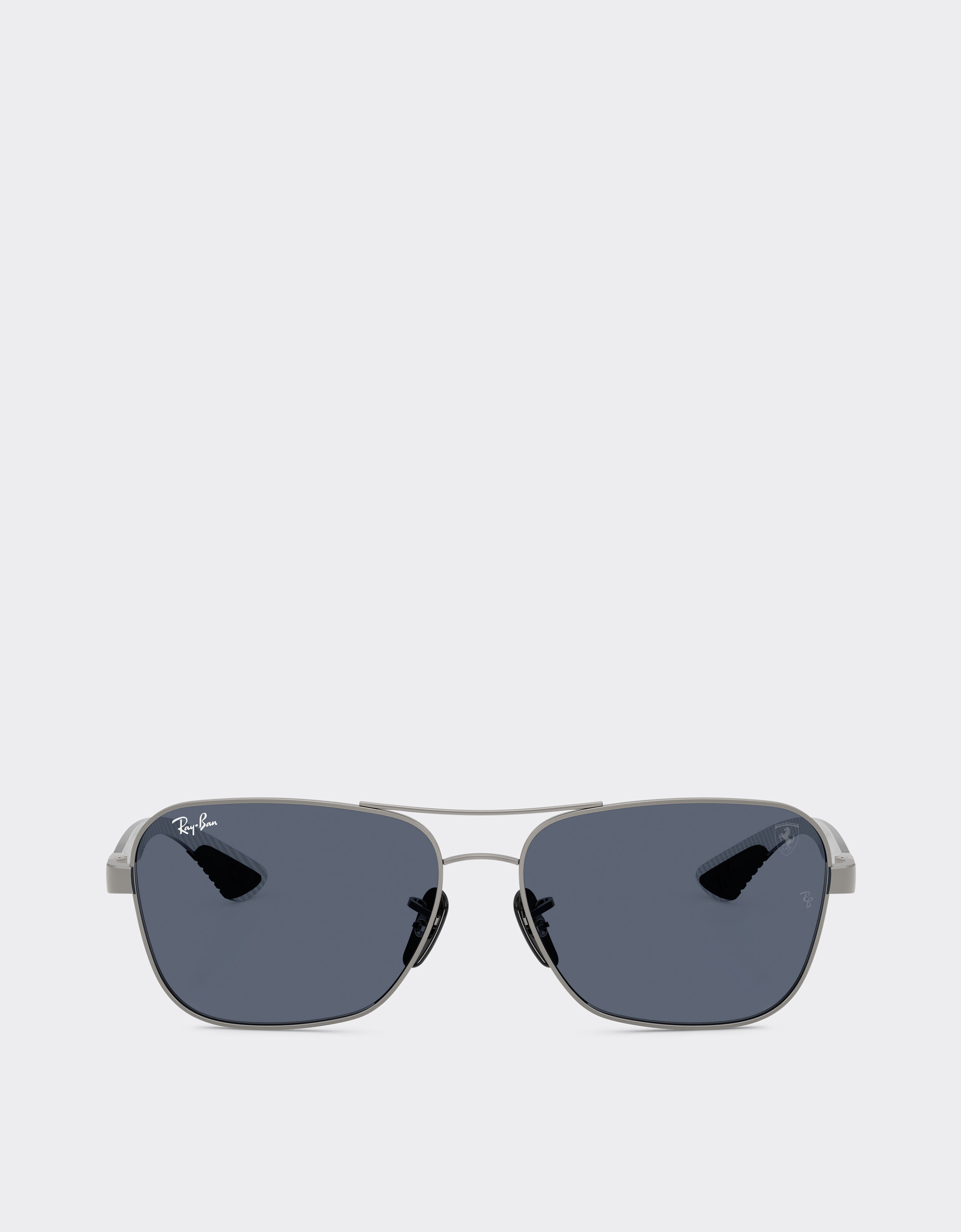 Ferrari Ray-Ban for Scuderia Ferrari RB8336M in metallo canna di fucile e fibra di carbonio chiara con lenti grigio scuro Ingrid LA02Cf