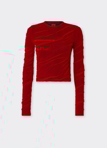 Ferrari Jersey slim de lana y algodón Rosso Dino 21034f