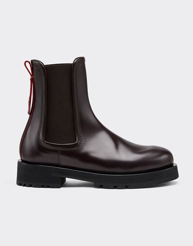 Chelsea boot in matte leather Ferrari Chelsea boot in matte leather Mahogany 49156f