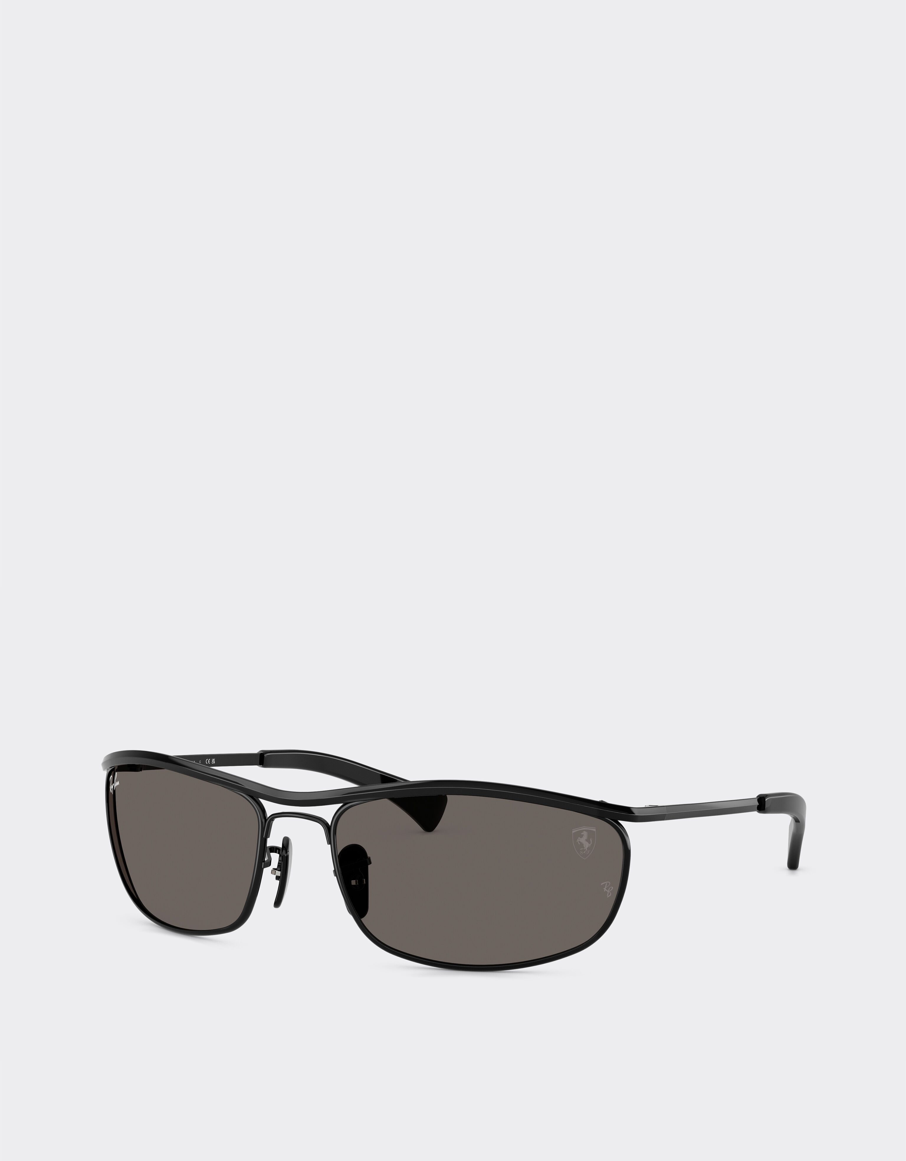 Ferrari Ray-Ban for Scuderia Ferrari RB3819M in black metal with dark grey lenses Nero LA0JSf