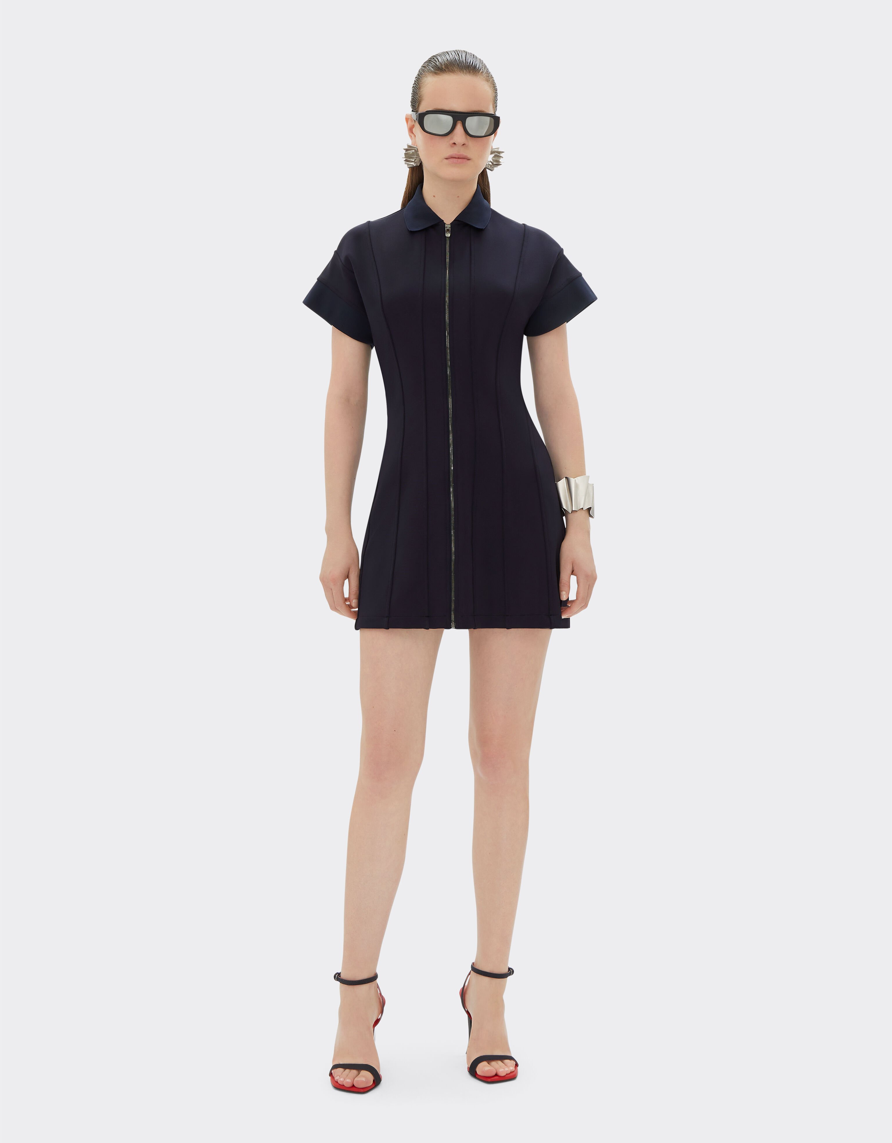 Ferrari Poloshirt-Kleid aus Jersey mit Milano-Naht Navy 21806f
