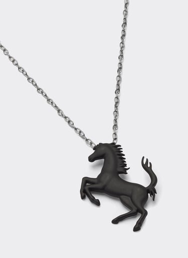 Ferrari Necklace with Prancing Horse Black 20010f
