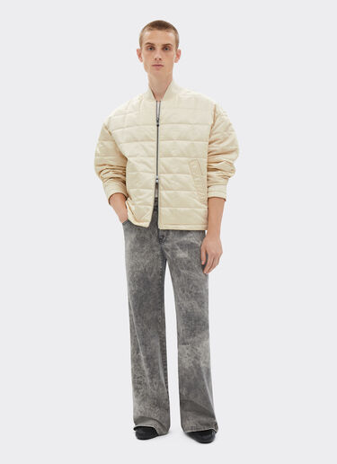 Ferrari Padded bomber jacket in technical fabric Ivory 21189f