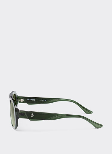 Ferrari Ferrari sunglasses in transparent dark green acetate with green lenses Dark Green LA02Wf