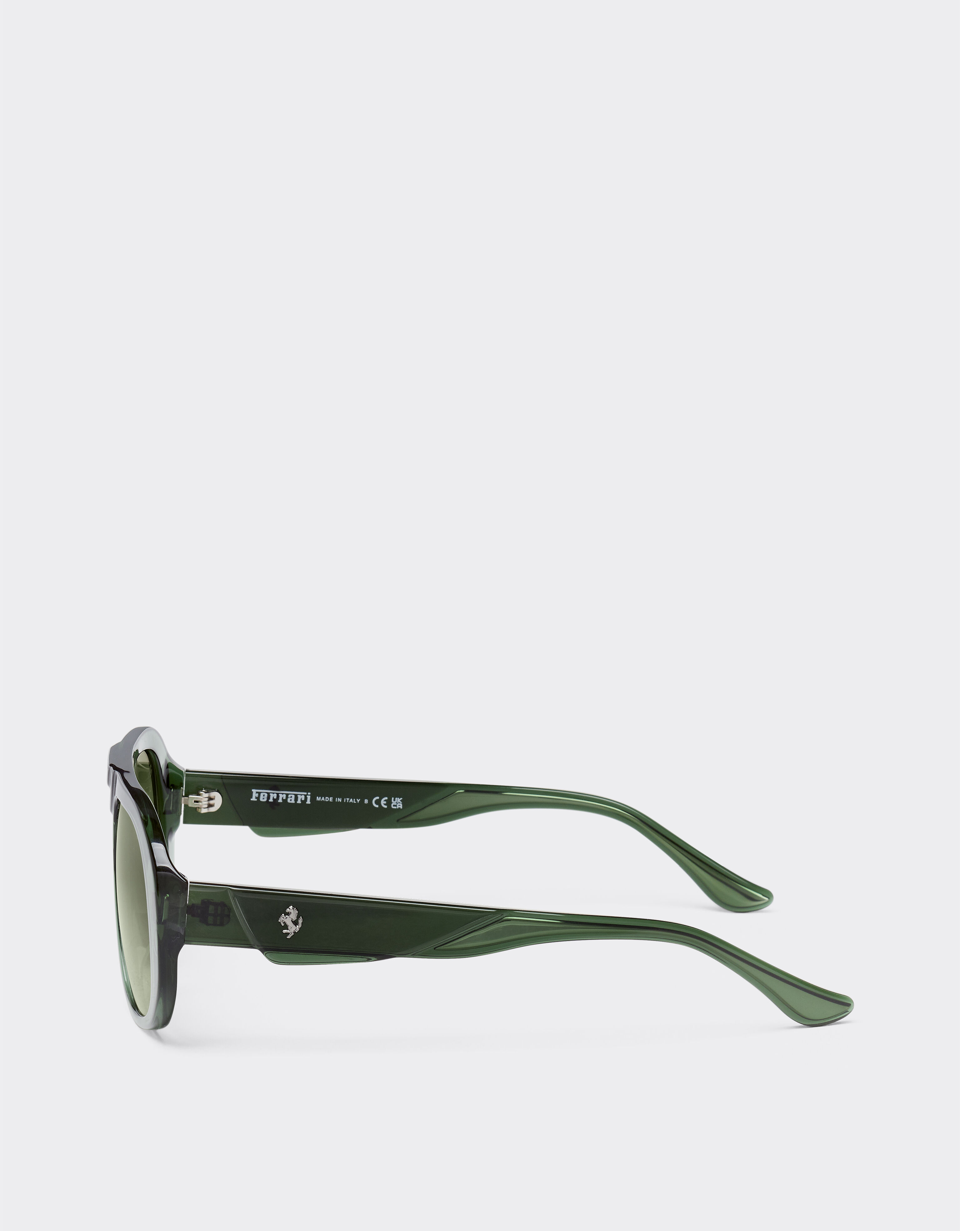 Ferrari Ferrari sunglasses in transparent dark green acetate with green lenses Dark Green LA02Wf