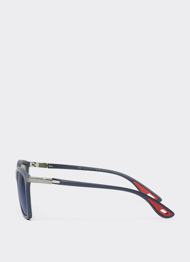Ferrari Ray-Ban for Scuderia Ferrari 0RB4433M matt blue sunglasses with polarised mirror blue lenses Blu Scozia F1263f