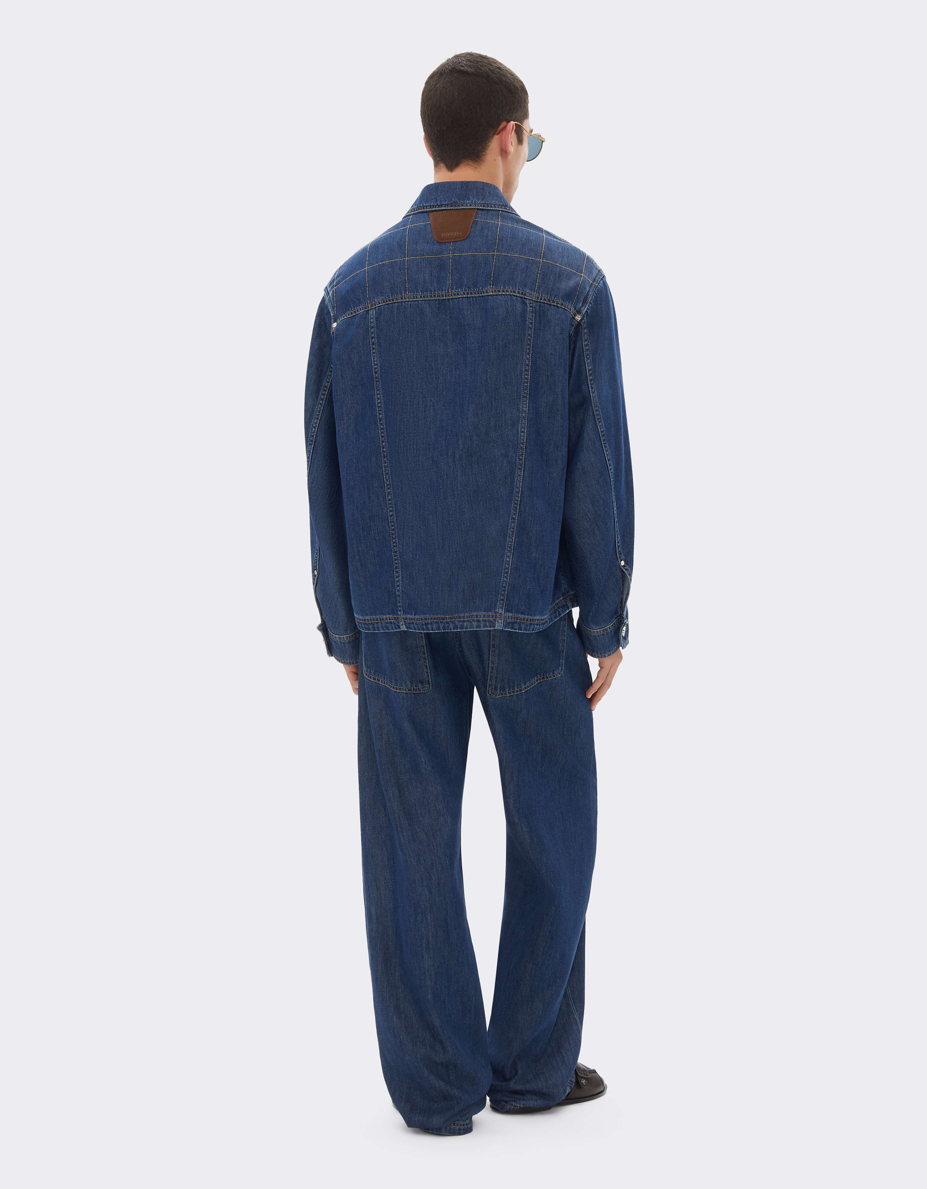 Ferrari Denim Jacket with Topstitching Blu Denim CDMJK0008DCO0014f